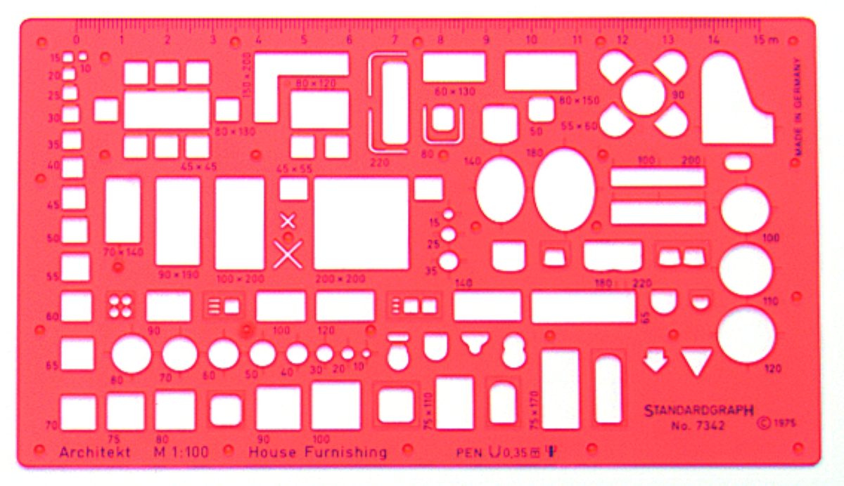 Standardgraph Möblierungsschablone Architekt 7342