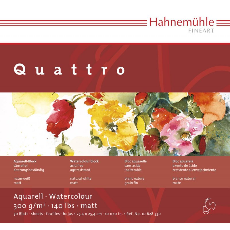 Hahnemühle Aquarellblock Quattro 300g/m² 30 Blatt