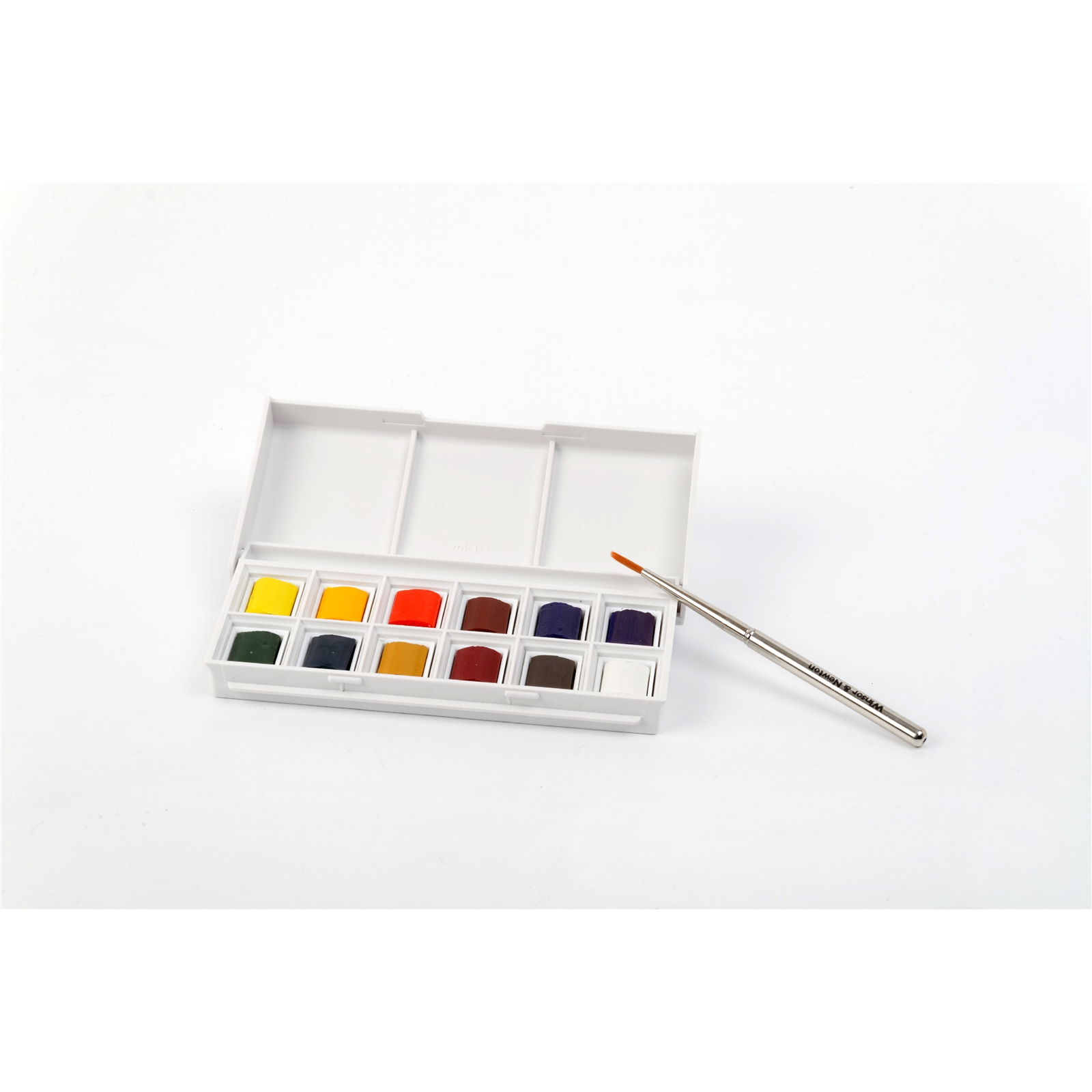 W&N Cotman Aquarell Pocket Box 12x 1/2N + Reisepinsel 03930640