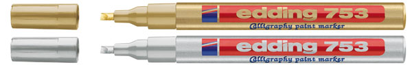 edding 753 Glanzlack-Marker Kalligrafie