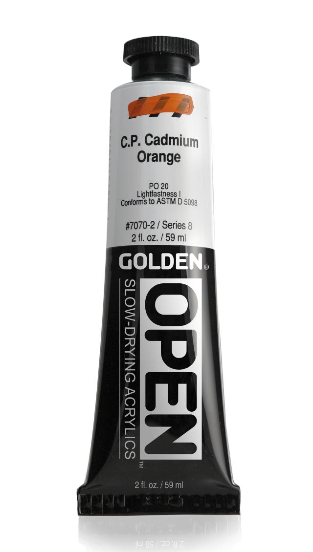 Golden OPEN Acrylics 59 ml, 7070 S-8 **C.P. Cadmium Orange