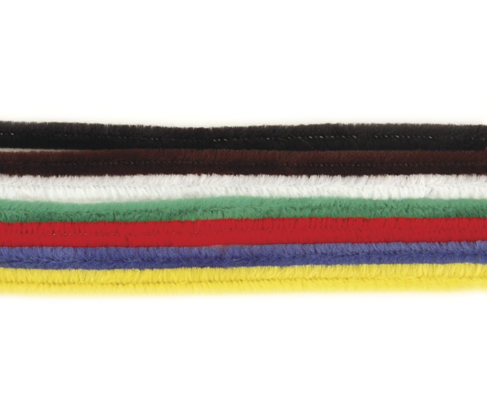 Chenilledraht 9mm x 50cm 10 Stück bunt gemischt