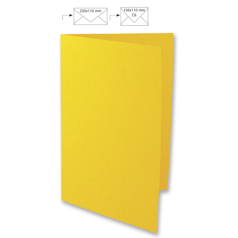 Karte Uni DIN A4 220g/m² sonnengelb