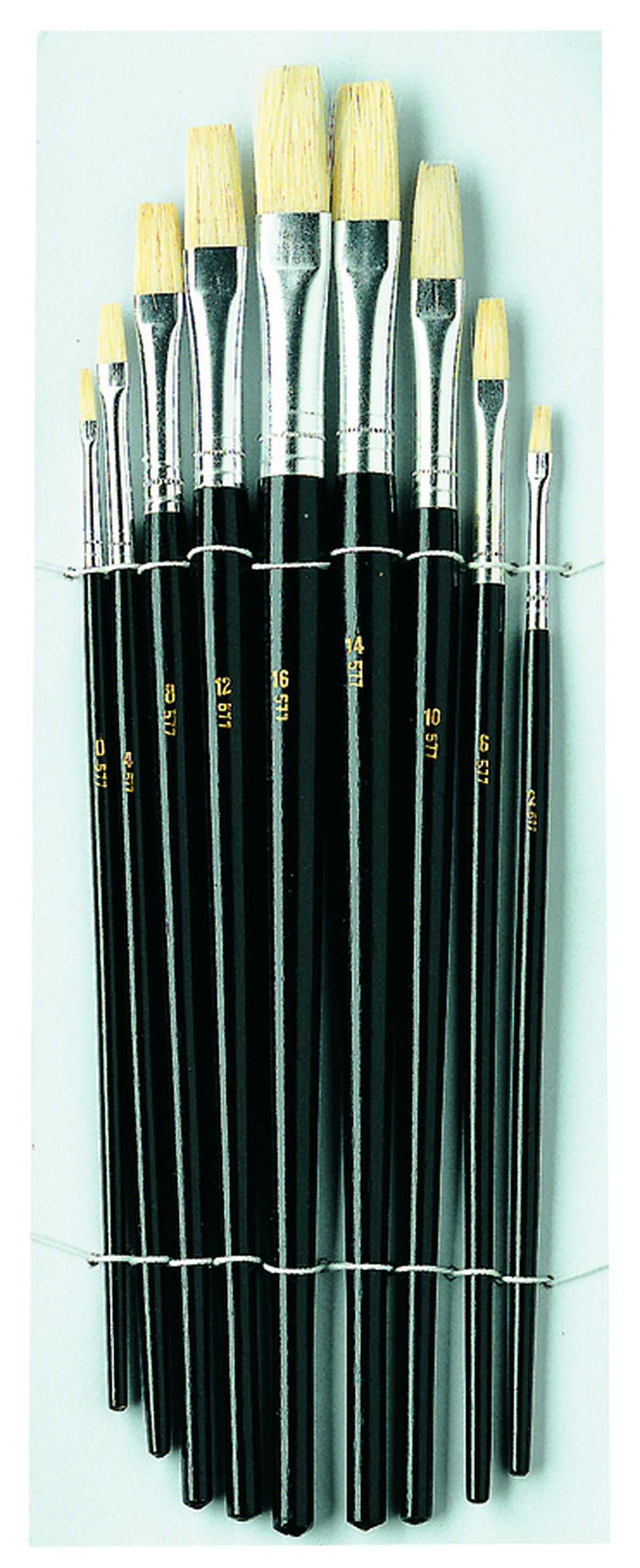 Borstenpinsel Set C flach