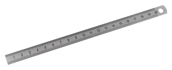 Stahlmaßstab biegsam