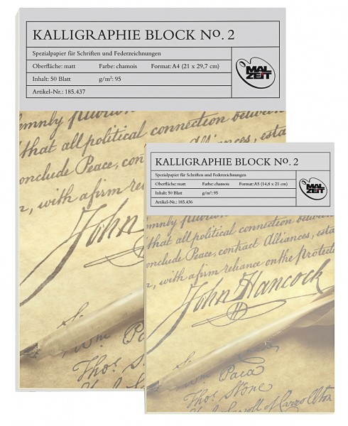 Kalligraphieblock 90g/m² 50 Blatt