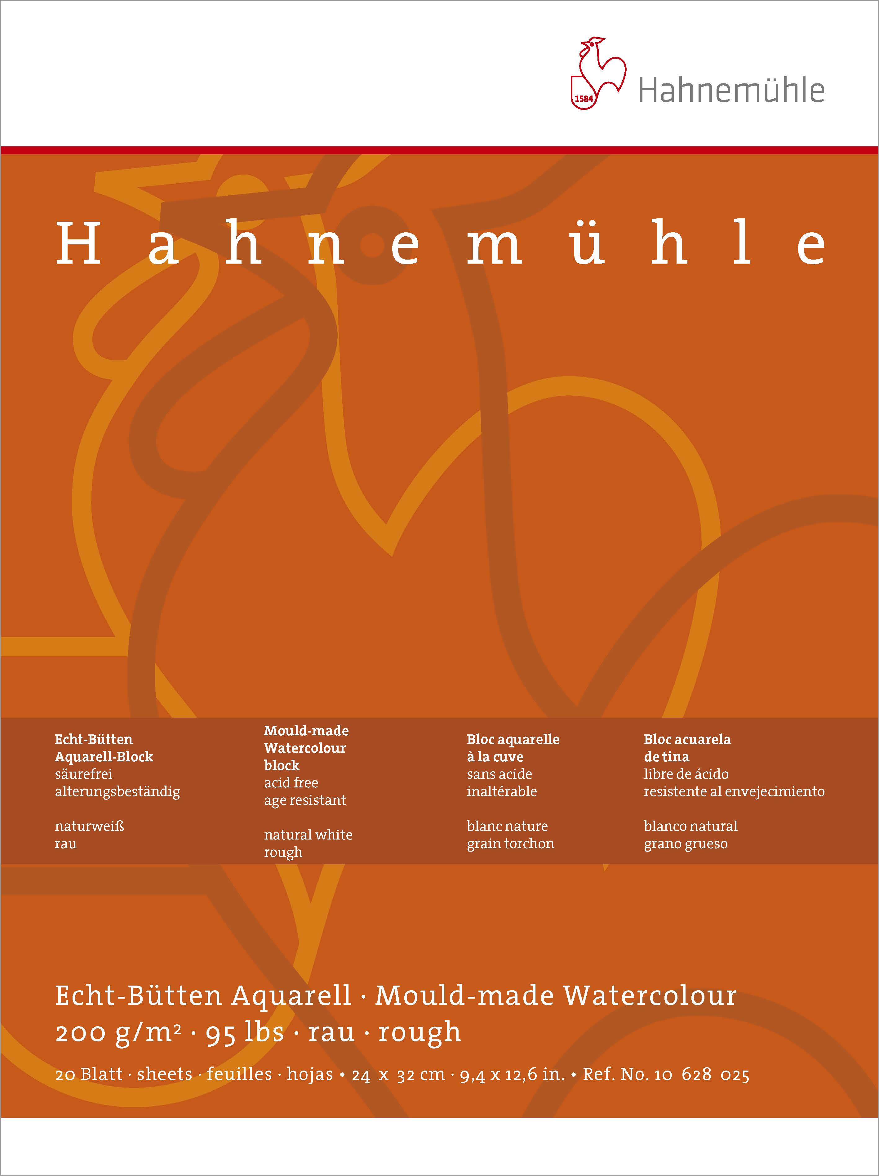 Hahnemühle Aquarellblock Echt Bütten 200g/m² 20 Blatt