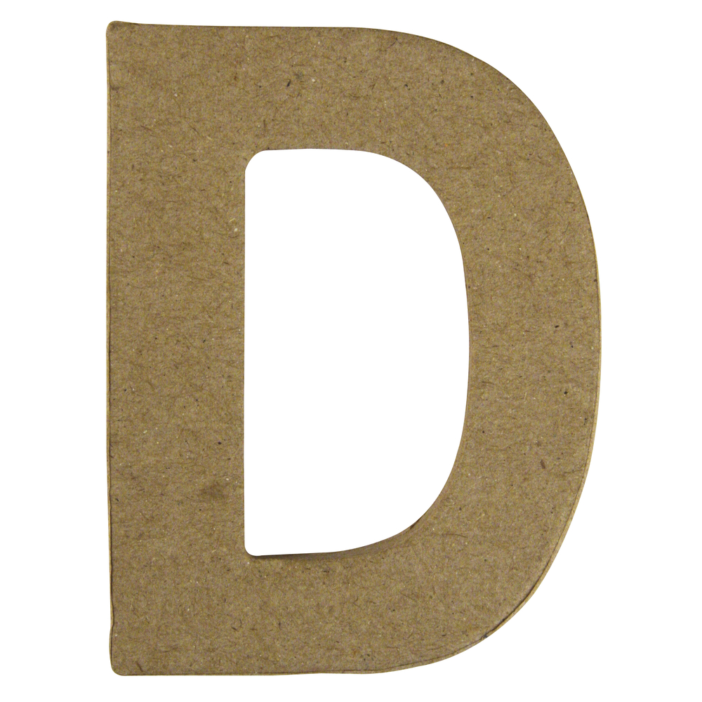 Buchstabe 10cm aus Pappmaché "D"