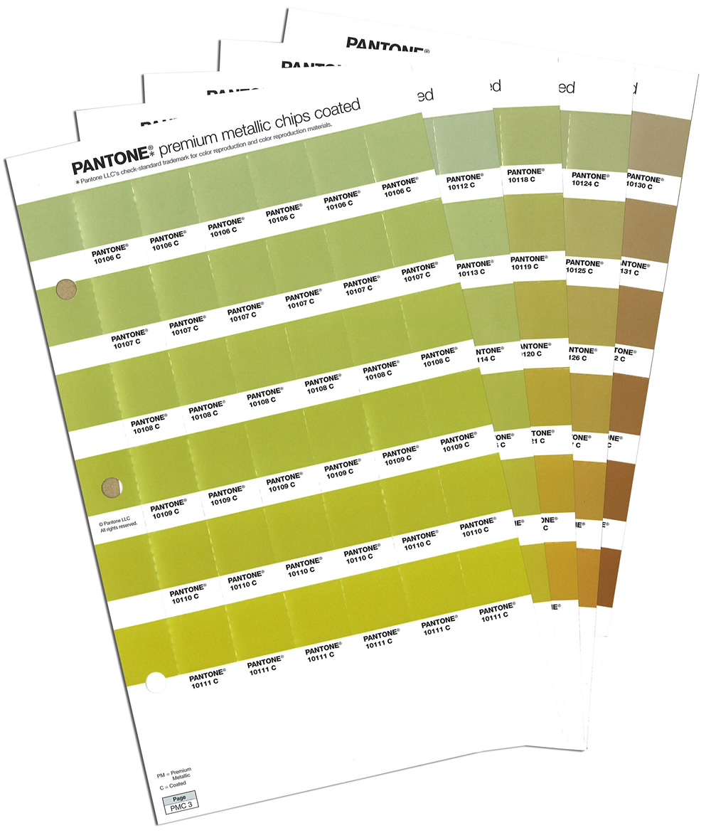 PANTONE® PLUS Metallics Chips Ersatzseiten Coated