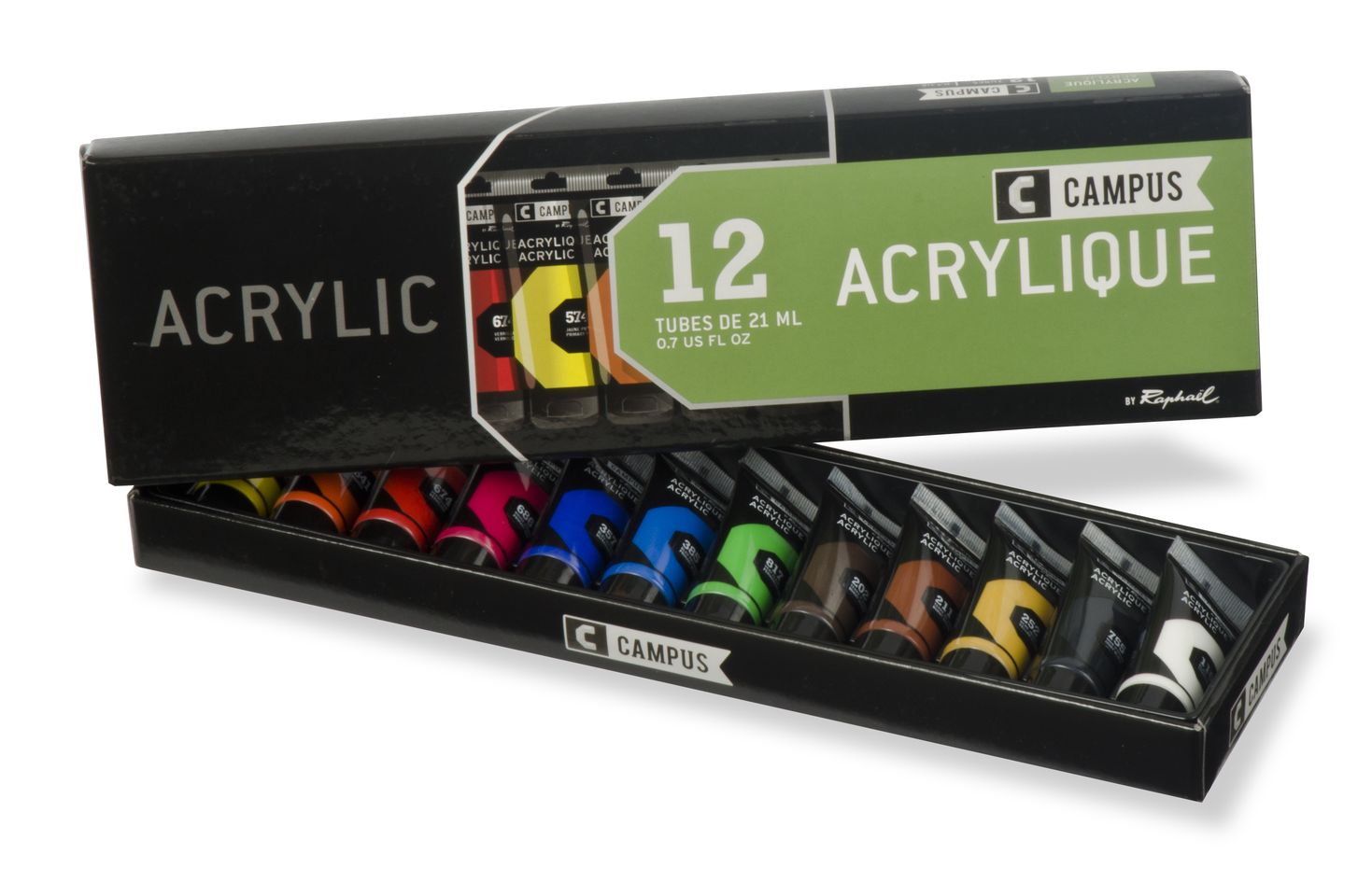 CAMPUS Acrylic 12 x 21ml Kartonschachtel by Raphael N131720.00