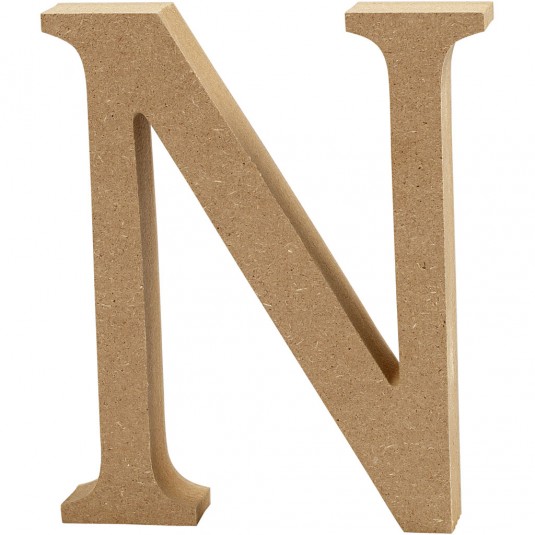 Buchstabe 13cm aus MDF "N"
