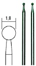 Proxxon Diamantschleifstifte Kugel 1,8mm / 2 Stück (28222)