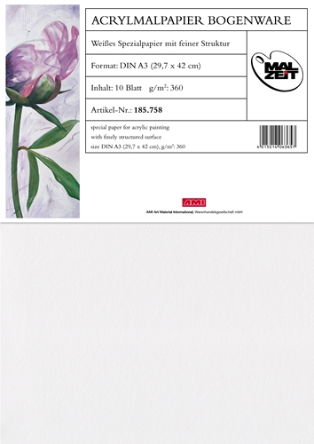 Acrylmalpapier Bogenware 360g/m² 10 Bogen