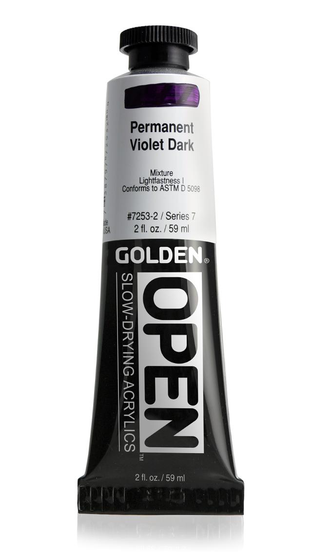 Golden OPEN Acrylics 59 ml, 7253 S-7 Permanent Violet Dark