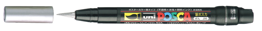 POSCA Marker Brush Silber, PCF350 AR