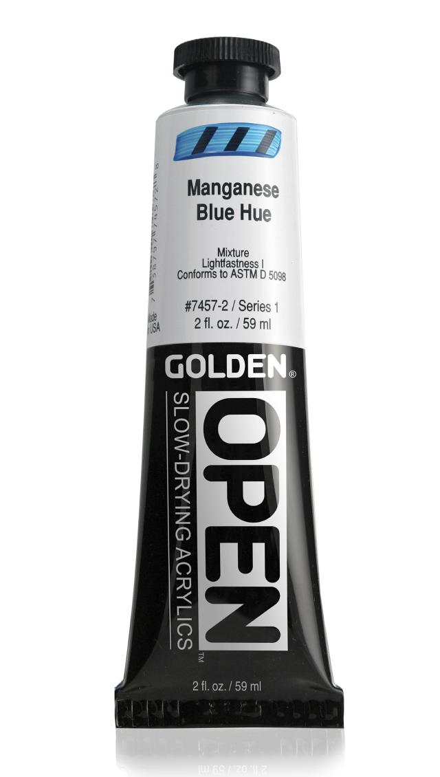 Golden OPEN Acrylics 59 ml, 7457 S-1 Manganese Blue Hue