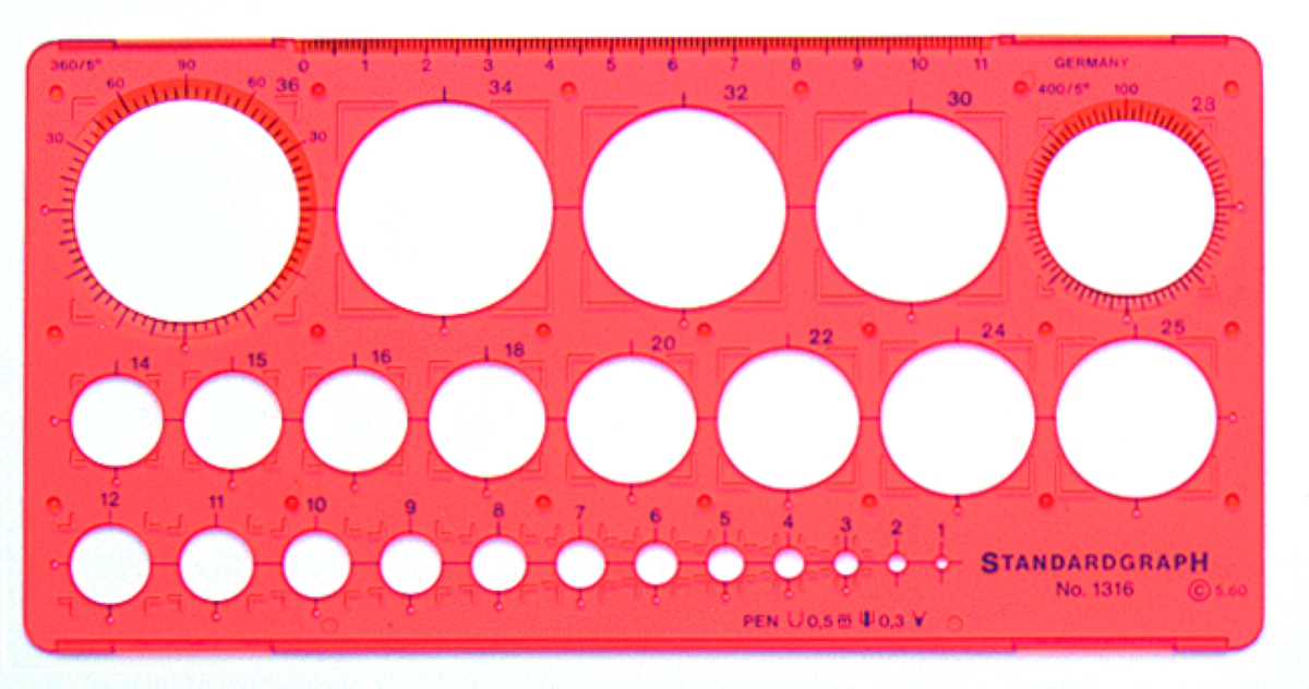 Standardgraph Kreisschablone 1316