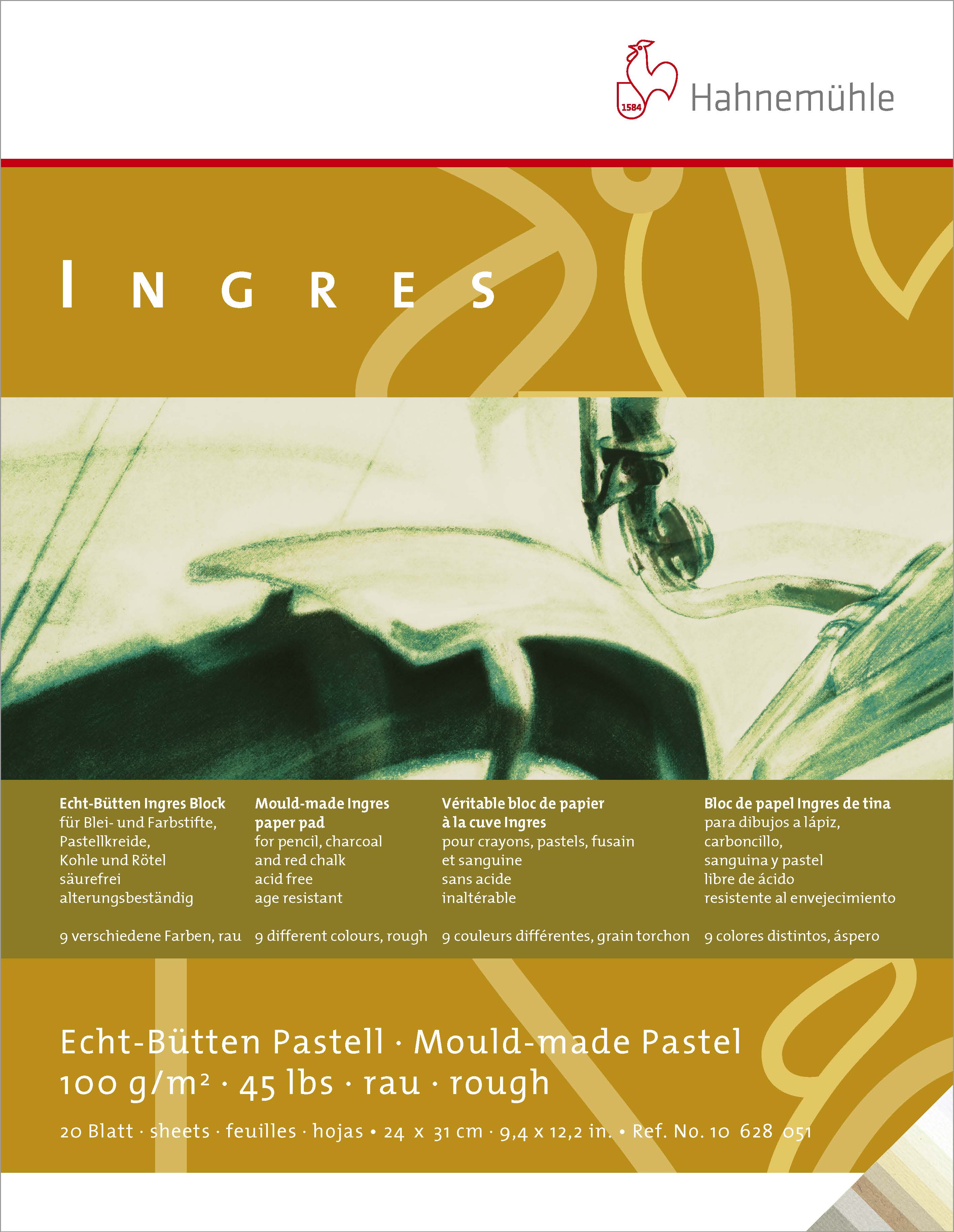 Hahnemühle Ingresblock farbig 100g/m² 20 Blatt