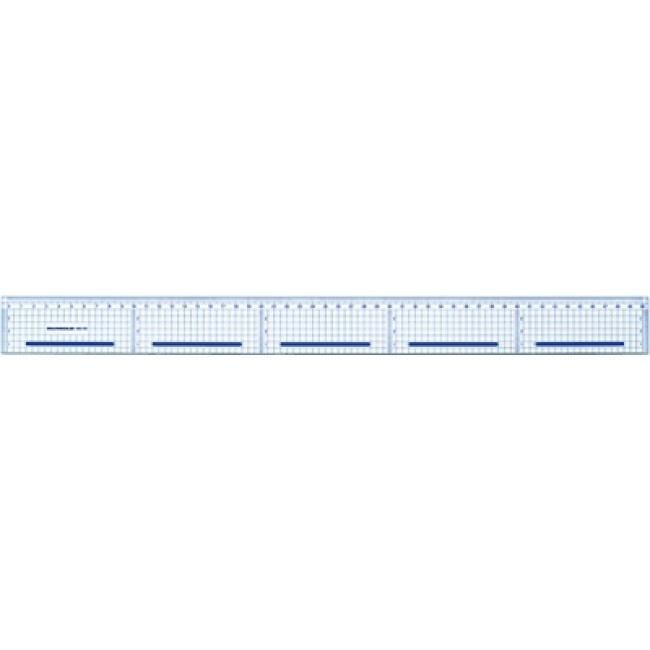 Plexi Lineal mit Stahlkante 50cm