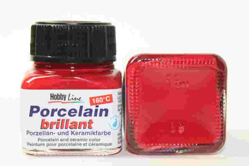 Hobbyline Porzellanfarbe 160° 20ml Karminrot