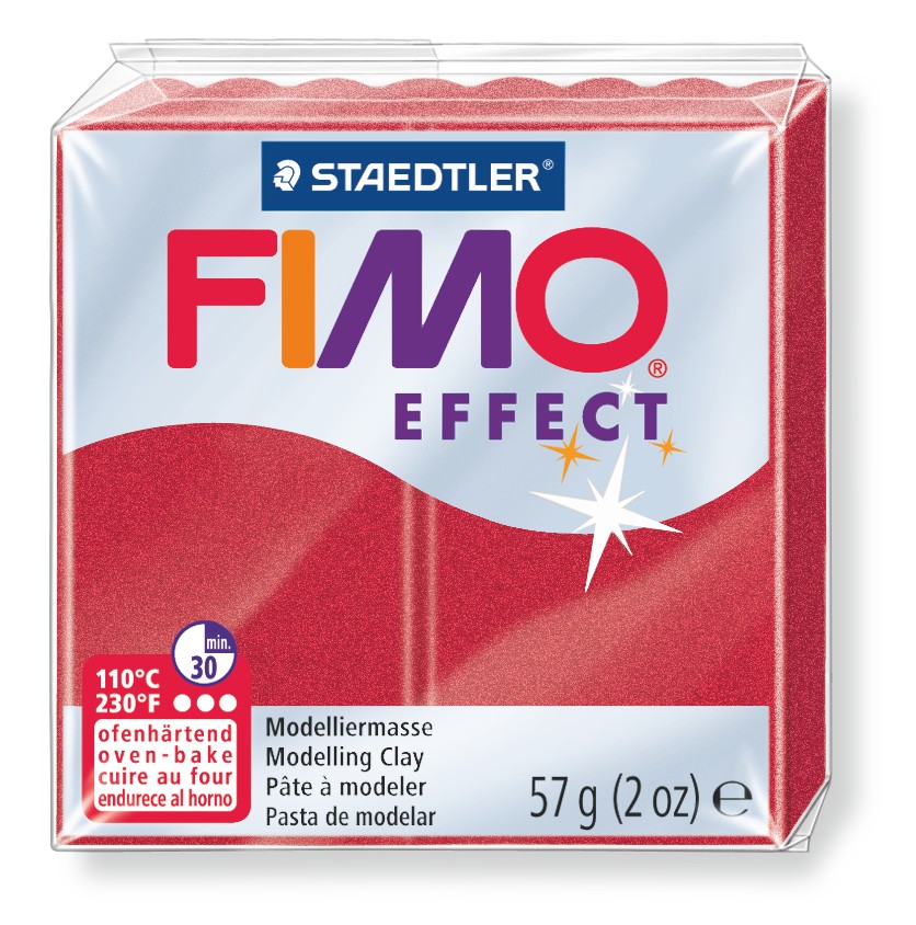Fimo Effect Modelliermasse 57g 28 Metallic Rubinrot