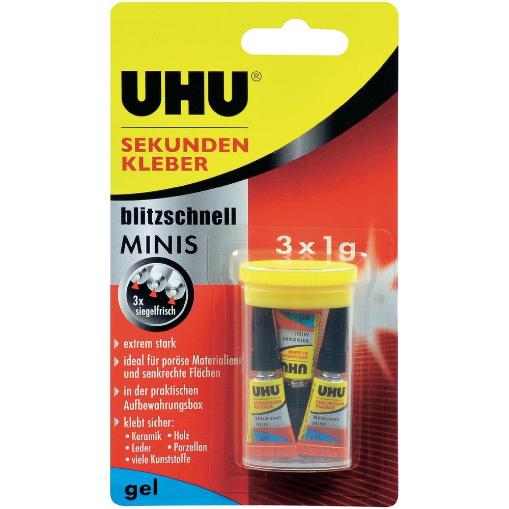 Uhu Sekundenkleber Mini 3 x 1g