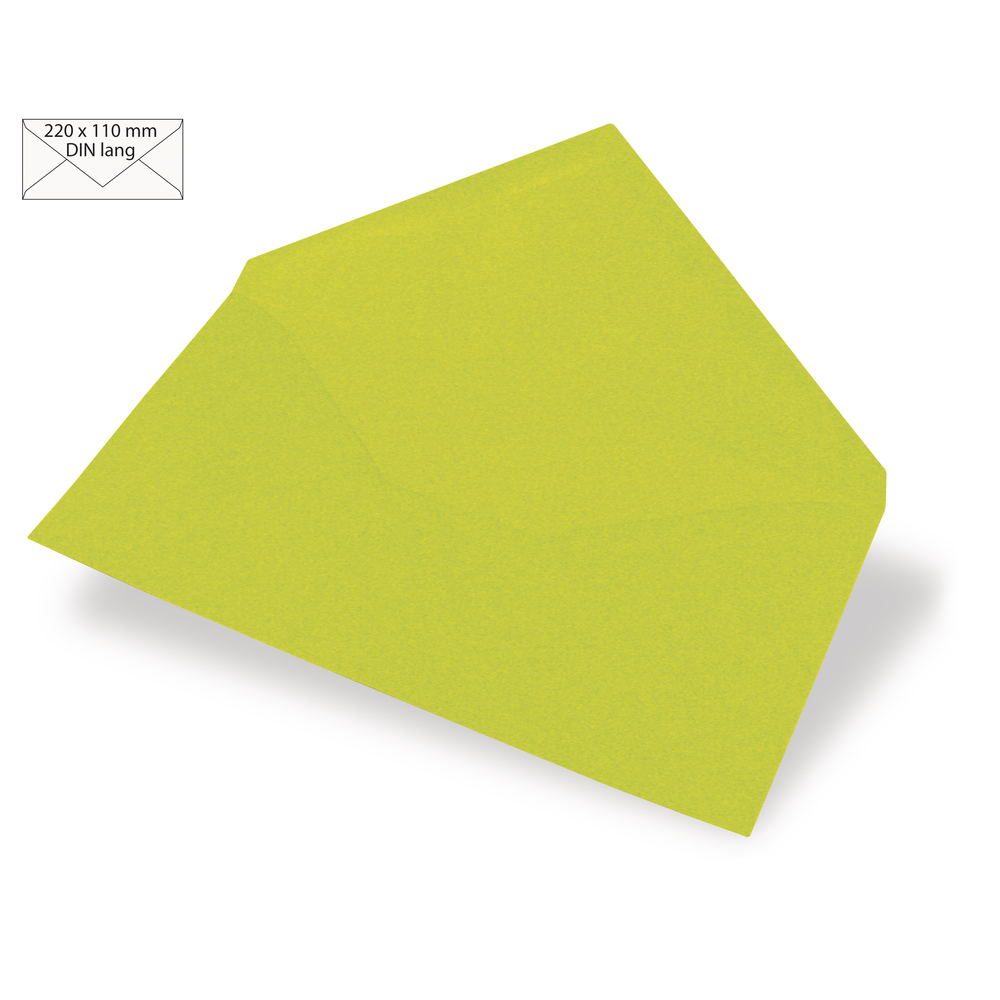 Kuvert Uni DL 90g/m² lindgrün