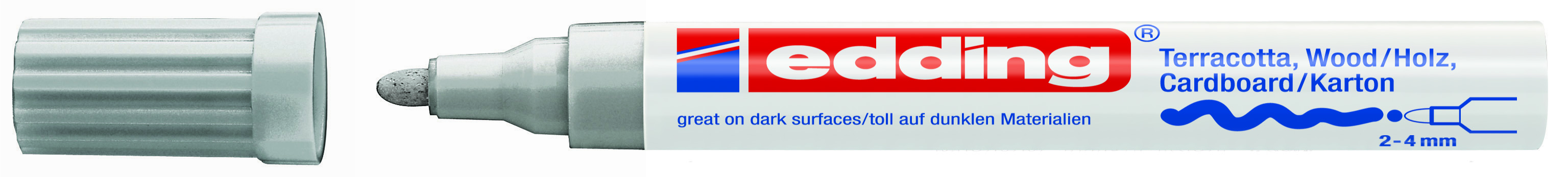 edding 4000 Mattlack-Marker silber
