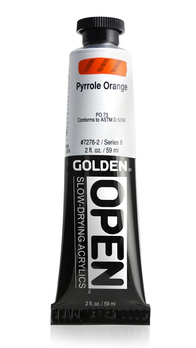 Golden OPEN Acrylics 59 ml, 7276 S-8 Pyrrole Orange