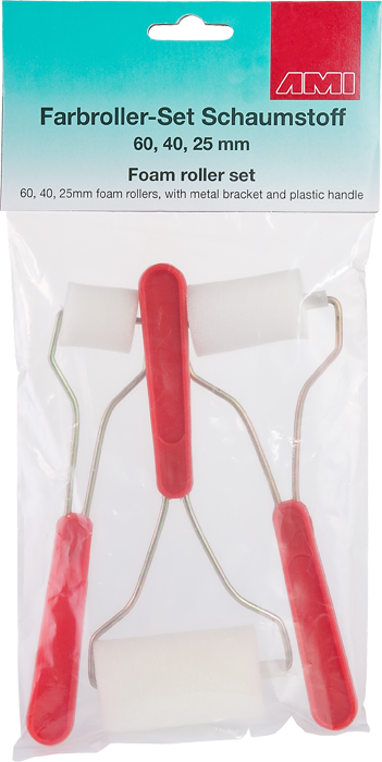 Farbroller Schaumstoff 3 - teiliges Set