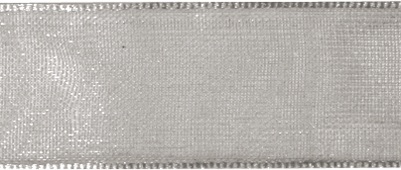 Organzaband 7mm x 10m Rolle silber