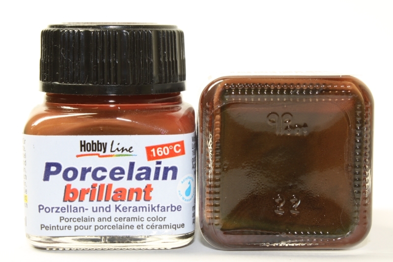 Hobbyline Porzellanfarbe 160° 20ml Cognac