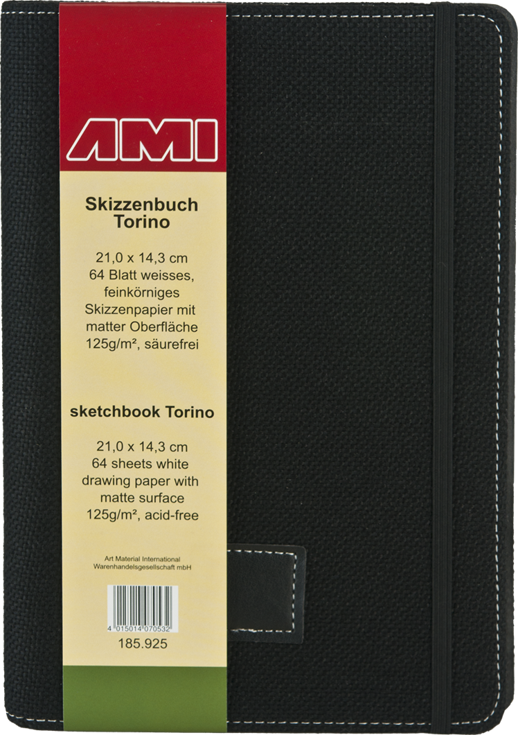 Skizzenbuch TORINO schwarz DIN A6