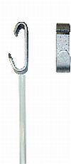 Einklick Perlonseil 2 mm mit Haken