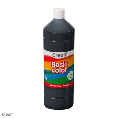 Creall Basic Color 1000 ml, black Plakatfarbe 01820