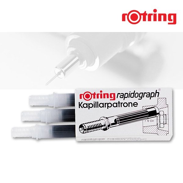 Rotring Kapillarpatronen 3 Stück schwarz