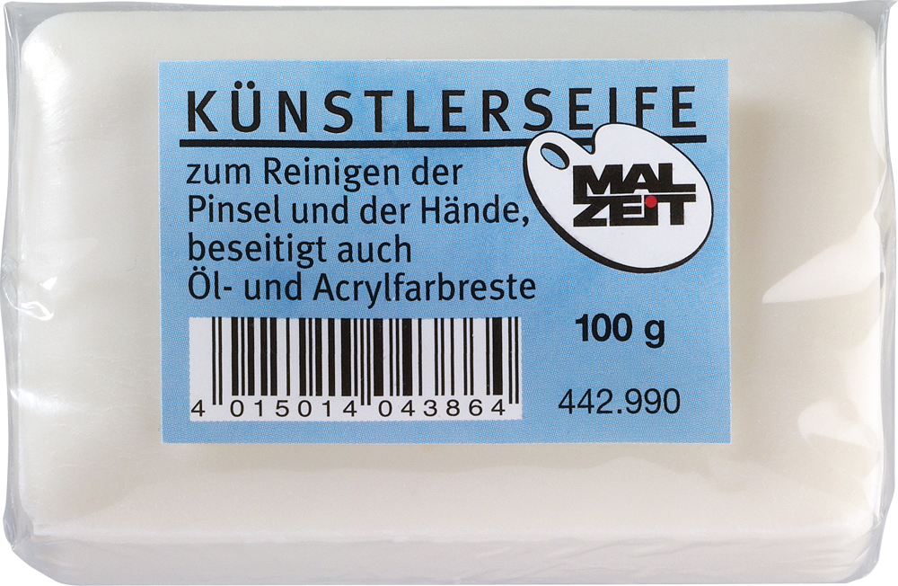 Künstlerseife 100g für Pinsel + Hände