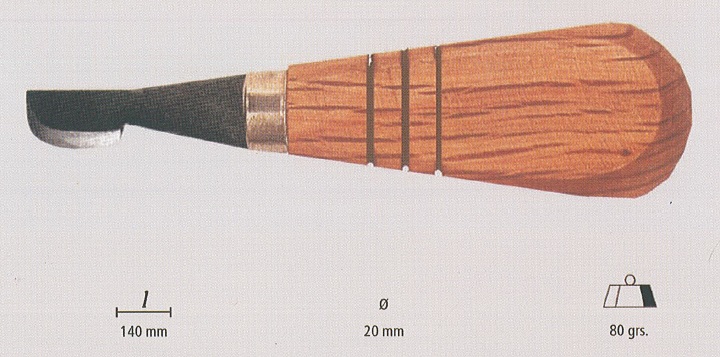 Gravurwerkzeug halbrund 95