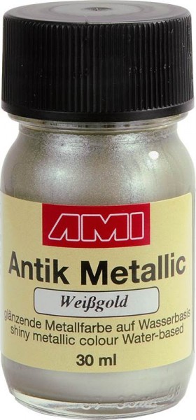 Antik Metallic 30 ml Weißgold
