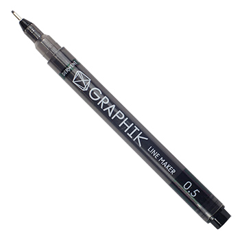 Derwent Grafik Line Marker schwarz 0,5mm