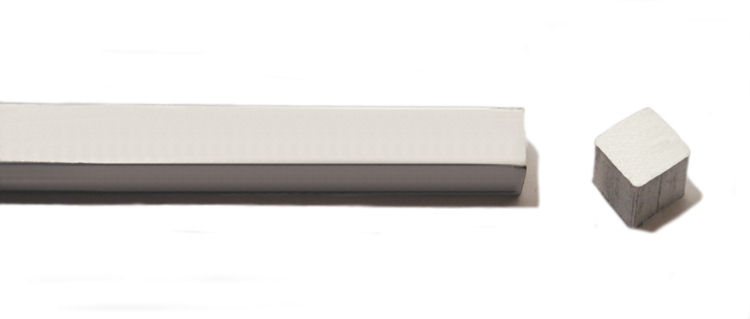 Aluminium Vierkantstab 1m