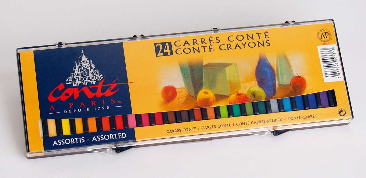 Conté Carré-Kreiden 24er Mischfarben Set