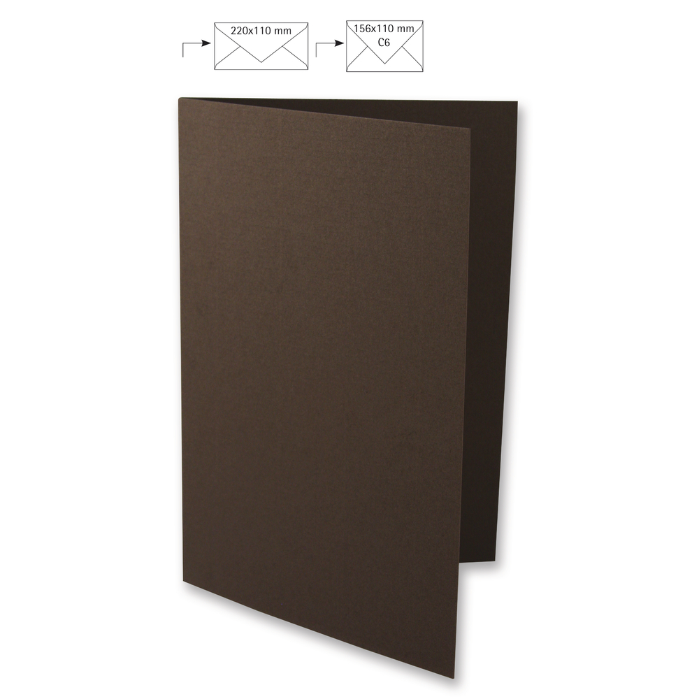 Karte Uni DIN A4 220g/m² dunkelbraun