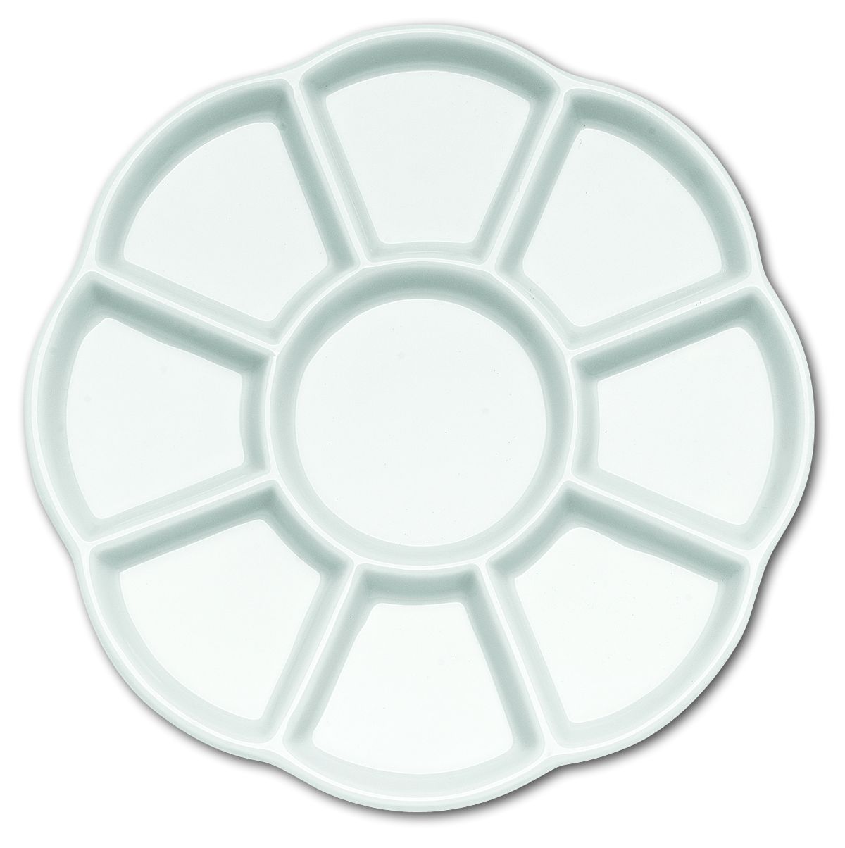 Porzellanpalette rund 15cm Ø 9 Näpfe