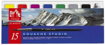 Caran d`Ache Gouache Tabletten 15er Set
